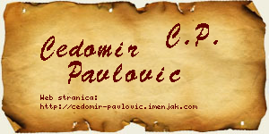 Čedomir Pavlović vizit kartica
